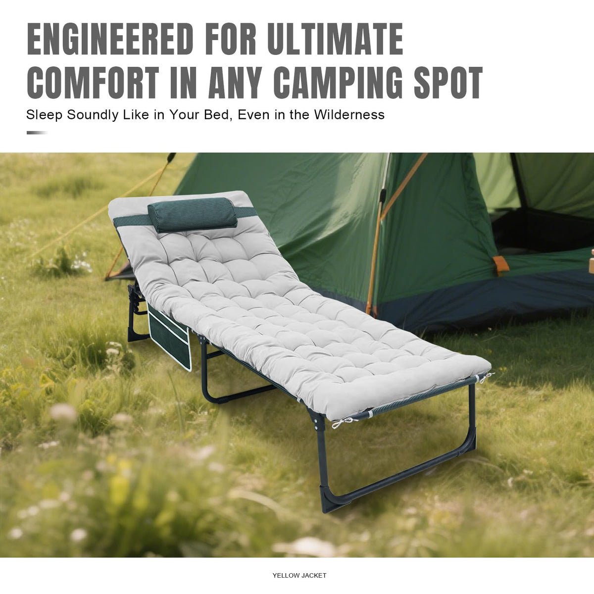 Folding Camping Cot with Mattress and Pillow Z625