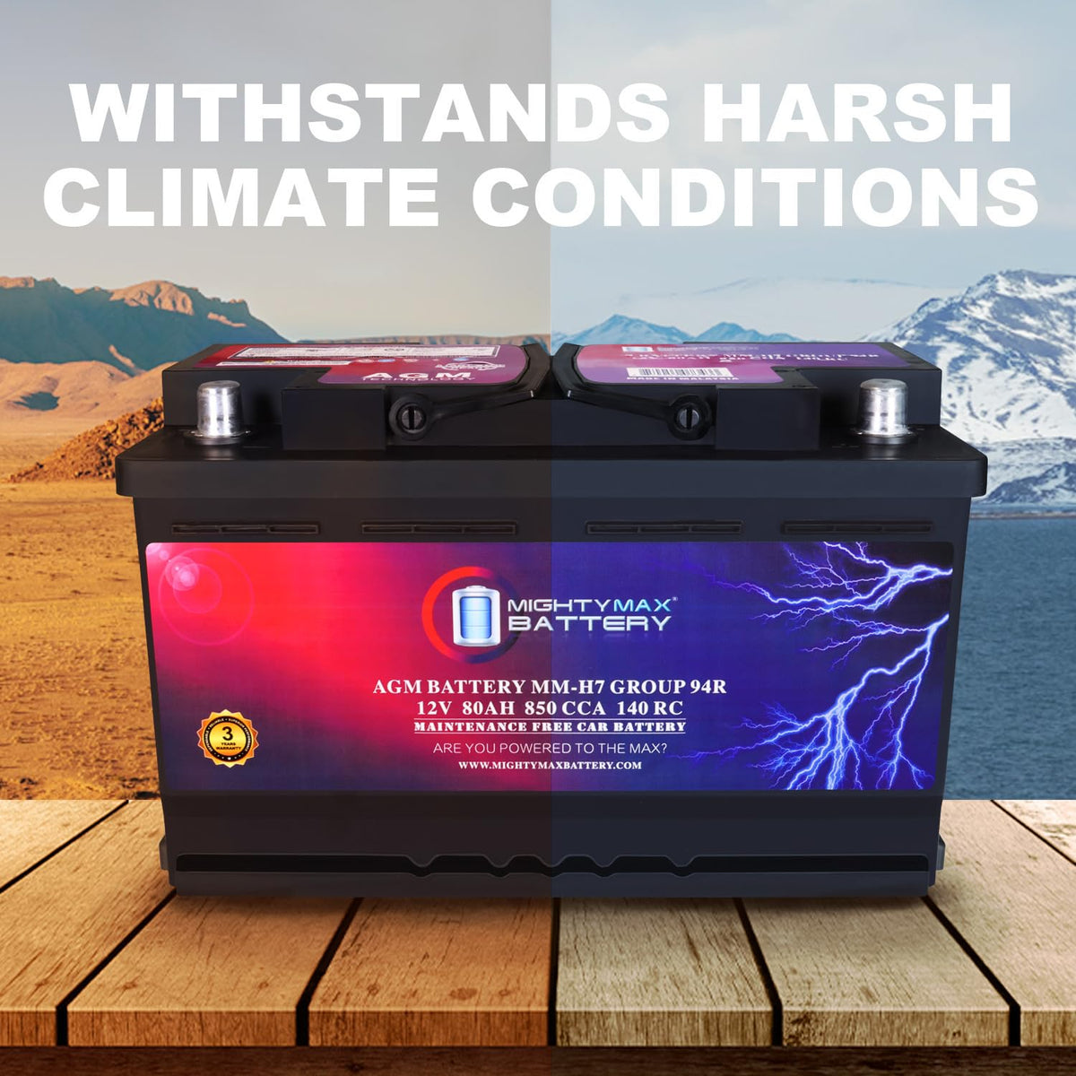 12V 80AH 850 CCA Replacement Battery X4920