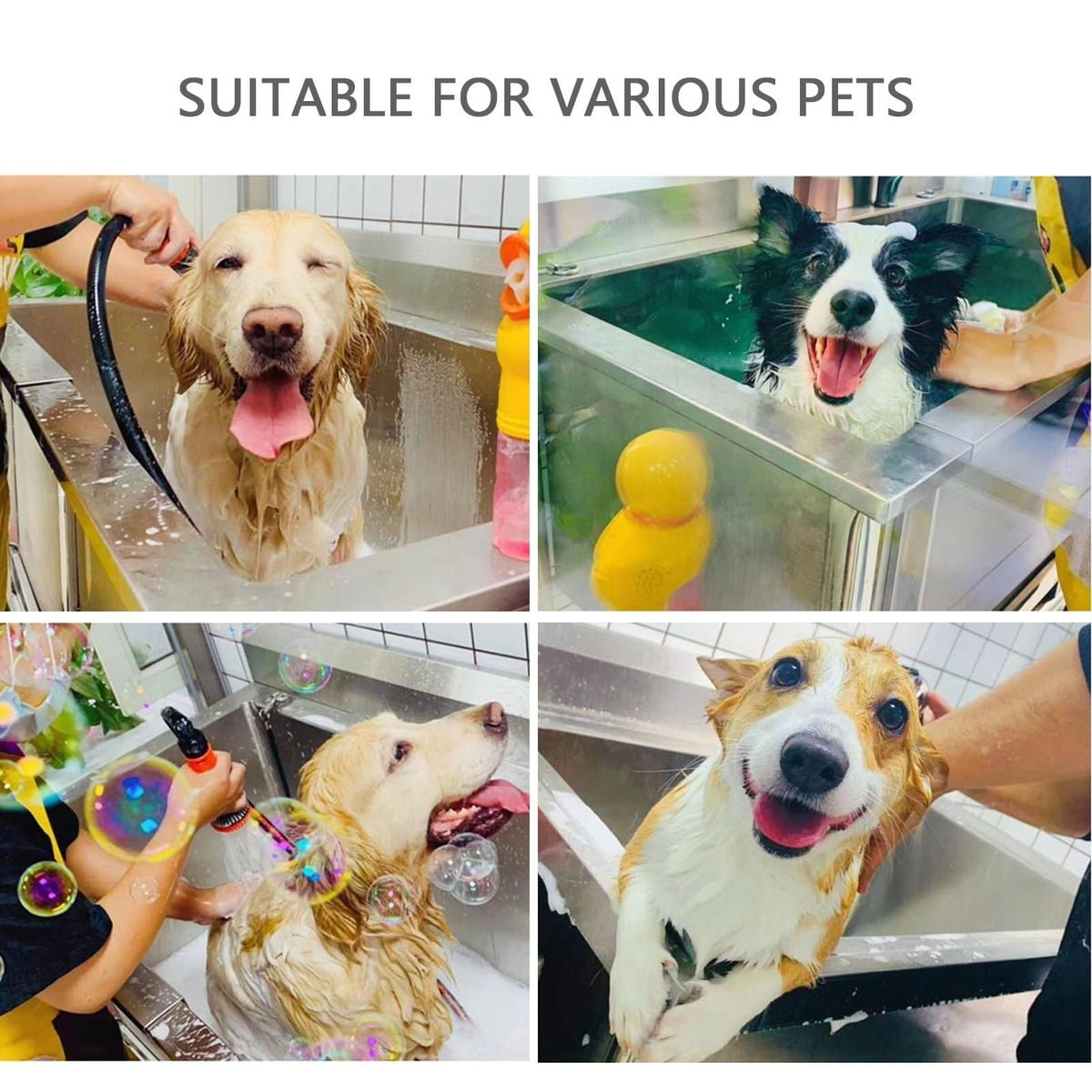 Stainless Steel Dog Grooming Bathtub with Faucet W3420