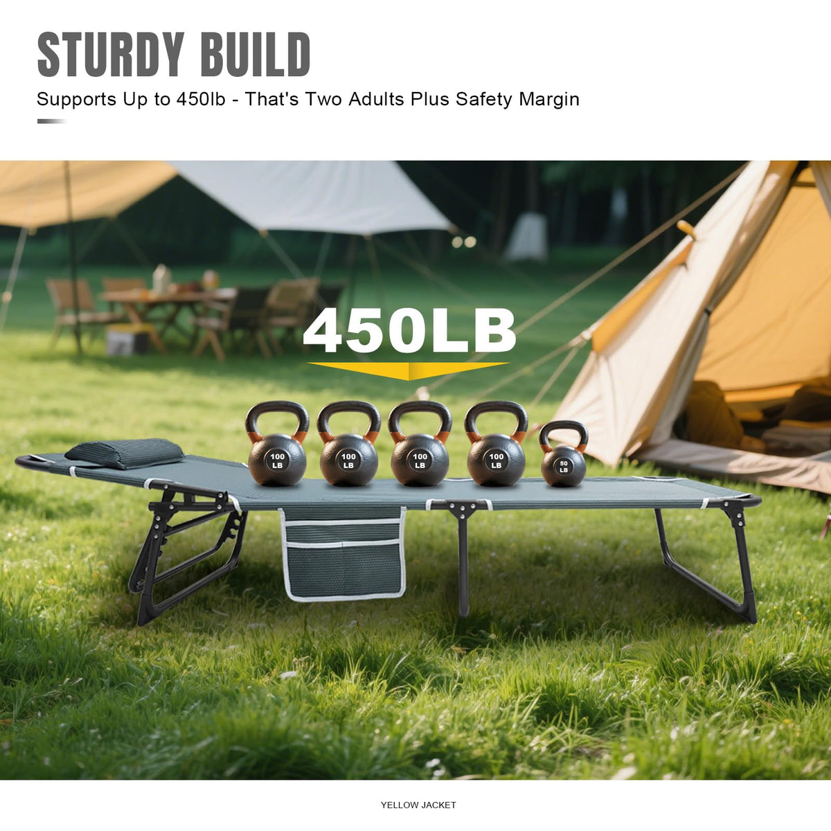 Folding Camping Cot with Mattress and Pillow Z625