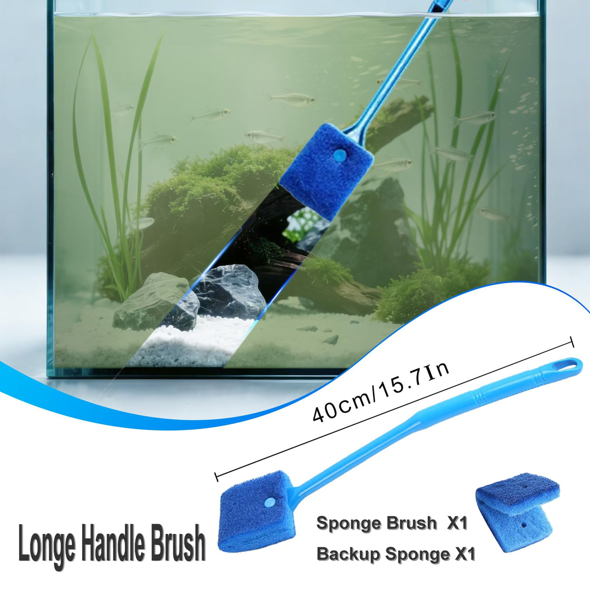 Aquarium Gravel Cleaner with 6Ft Water Hose and Skimmer Net L8518