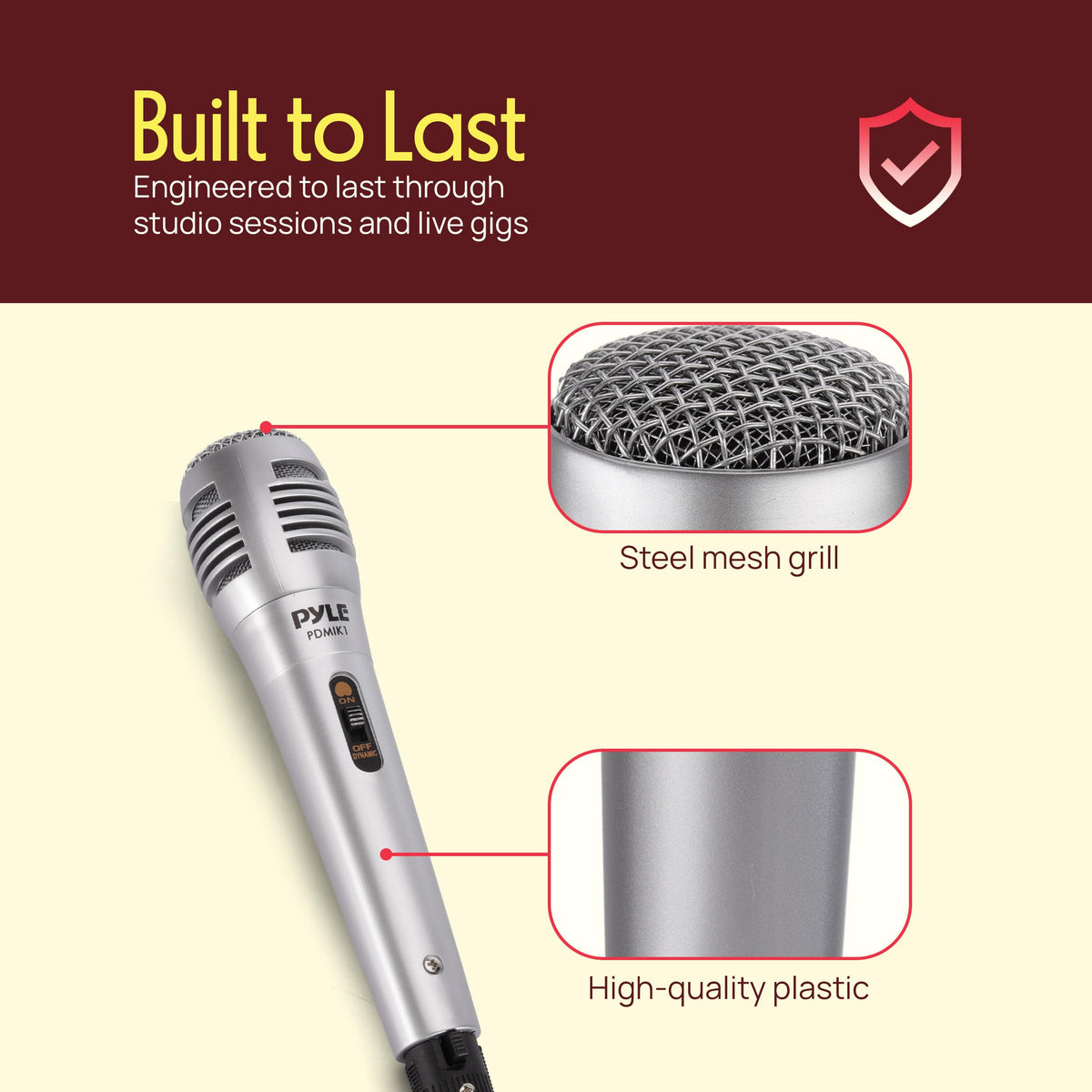 Wired Dynamic Handheld Microphone with XLR Cable M755323
