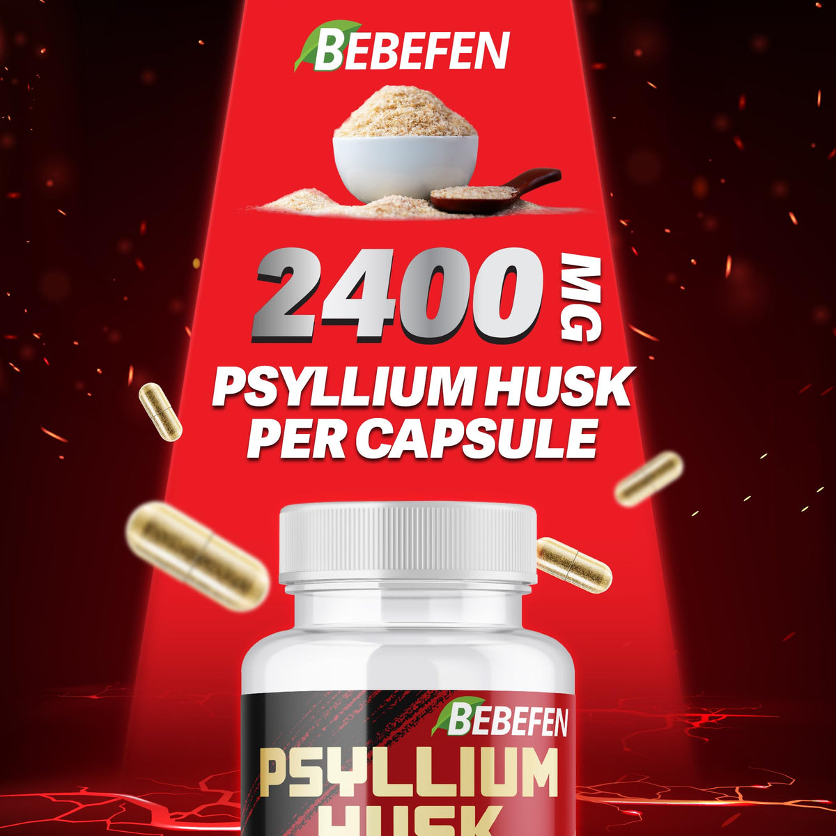 2400mg Psyllium Husk Capsules L164