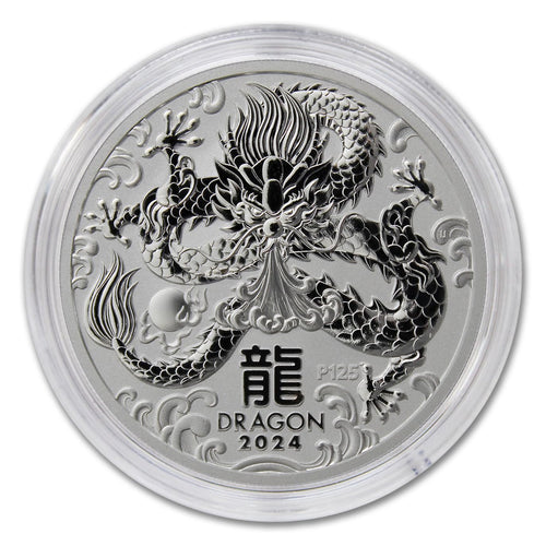 1 oz Australian Silver Year of the Dragon Coin M7788