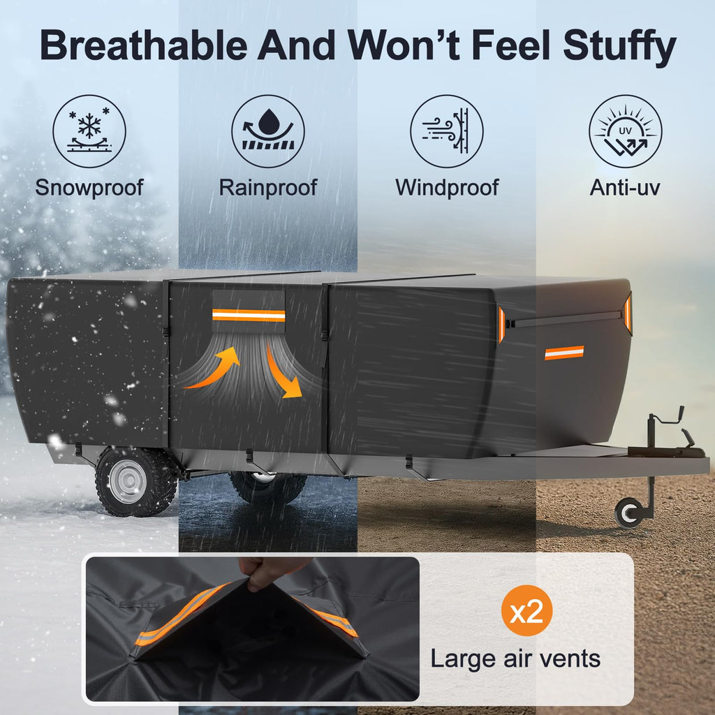 12-14 ft Pop Up Camper Cover 7 Layers Oxford Waterproof V127