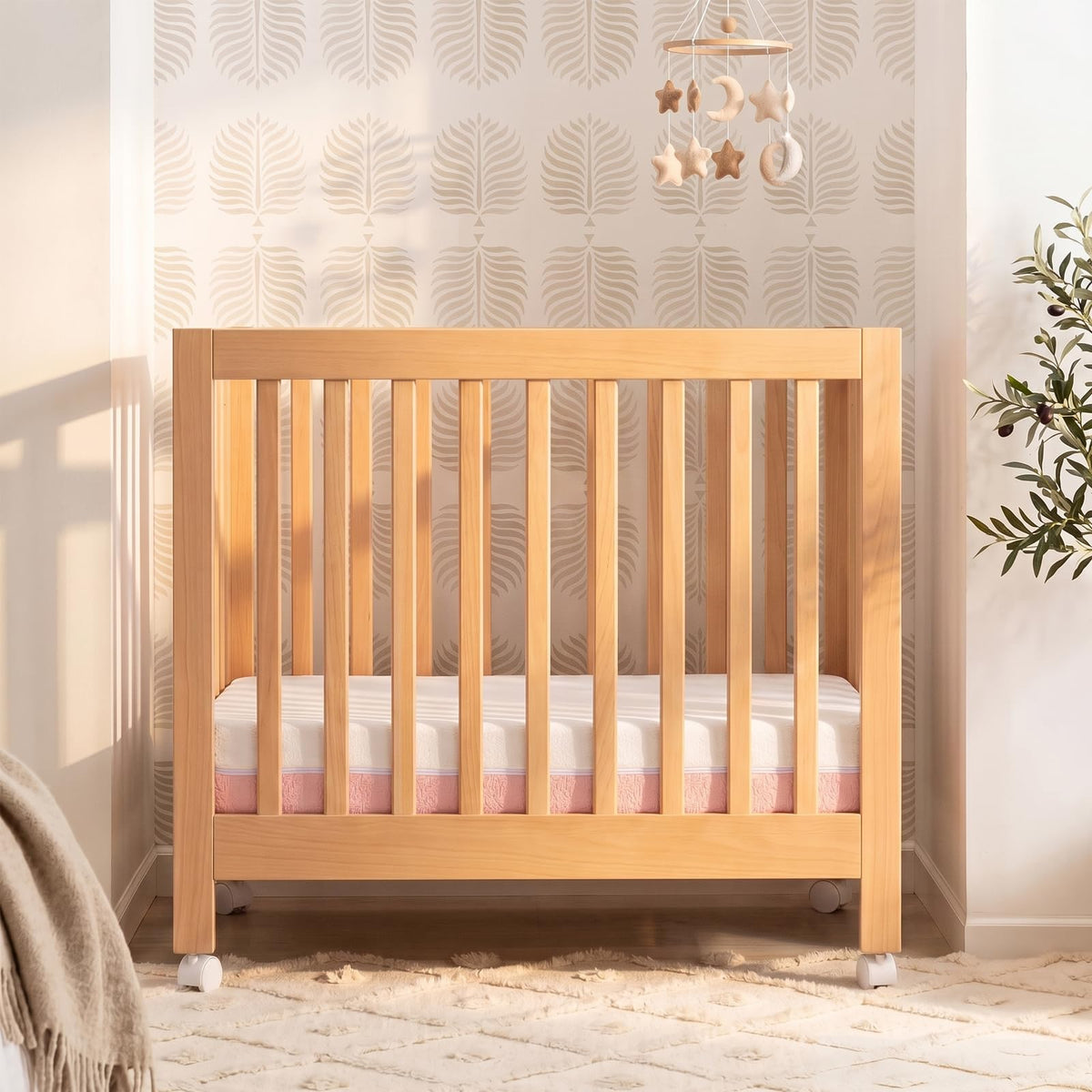 Mini Crib Mattress 2-Stage Firmness 38x24x4 Inch B5634