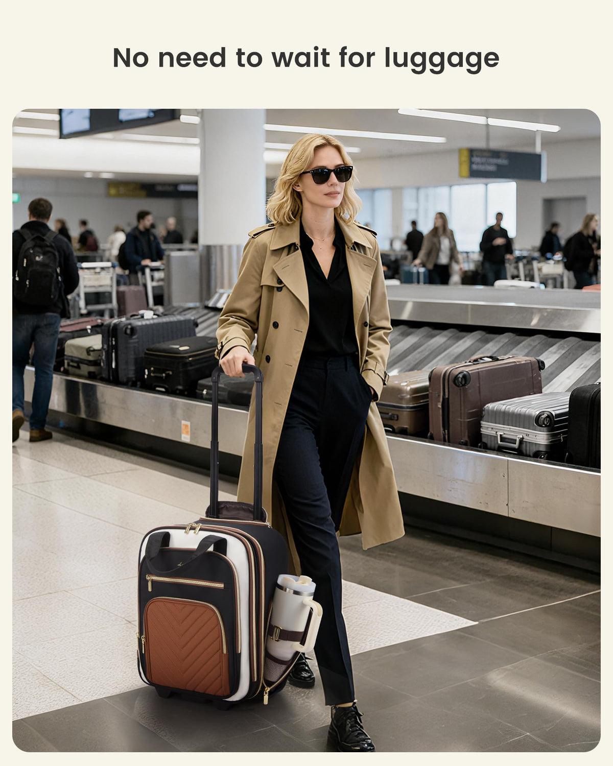 Underseat Carry On Luggage with Wheels Q83388