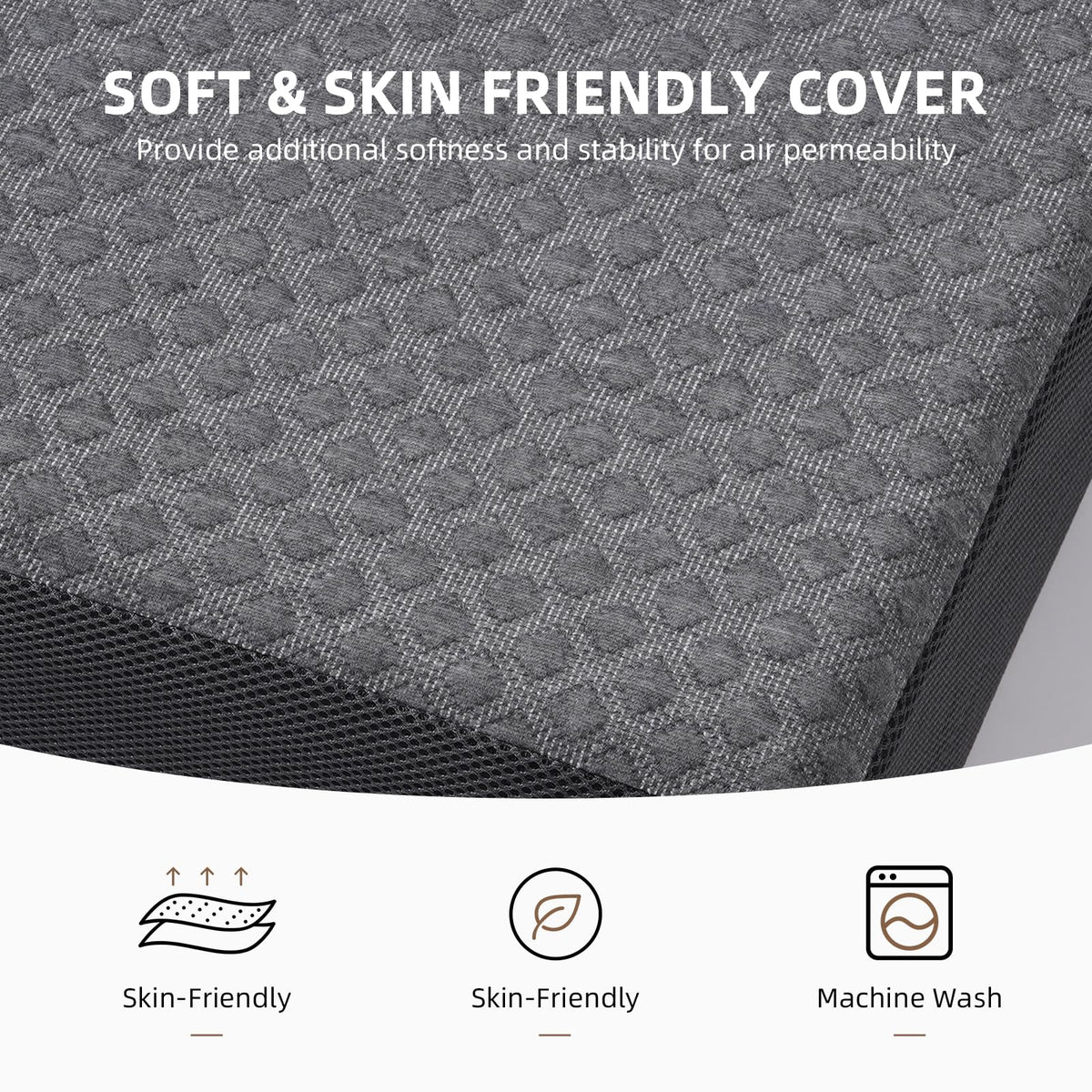 Tri Folding Memory Foam Mattress with Washable Cover K170
