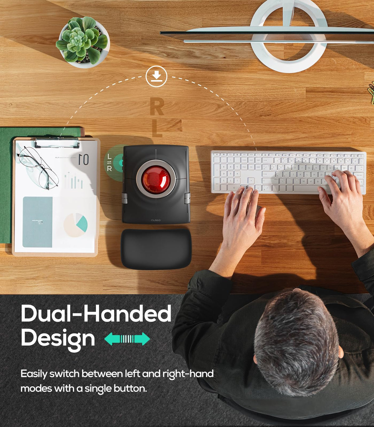 Wireless Ergonomic Trackball Mouse C353