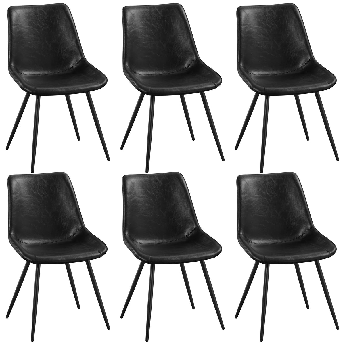 Black Dining Chairs Set of 6 D3091