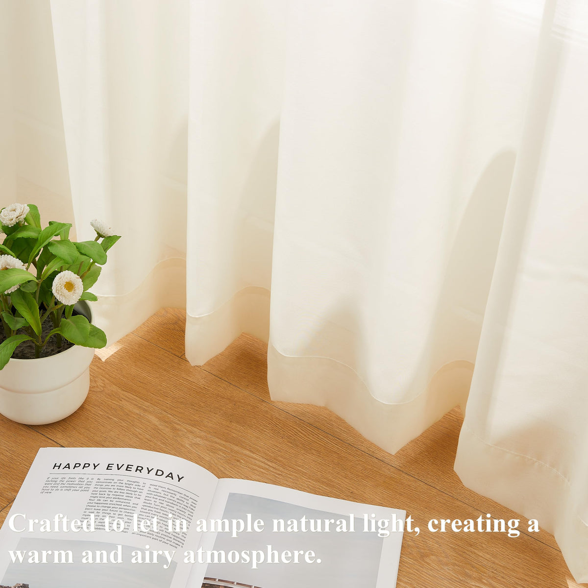 Pinch Pleated Sheer Curtains 108 Inches Length U29603
