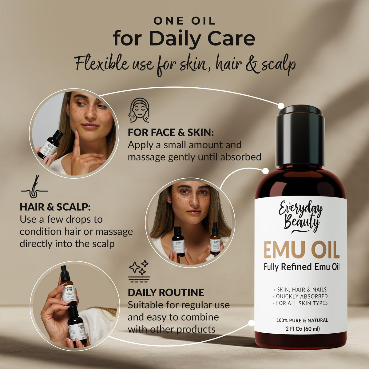 Australian Emu Oil 6X Refined 2 Fl Oz Q353