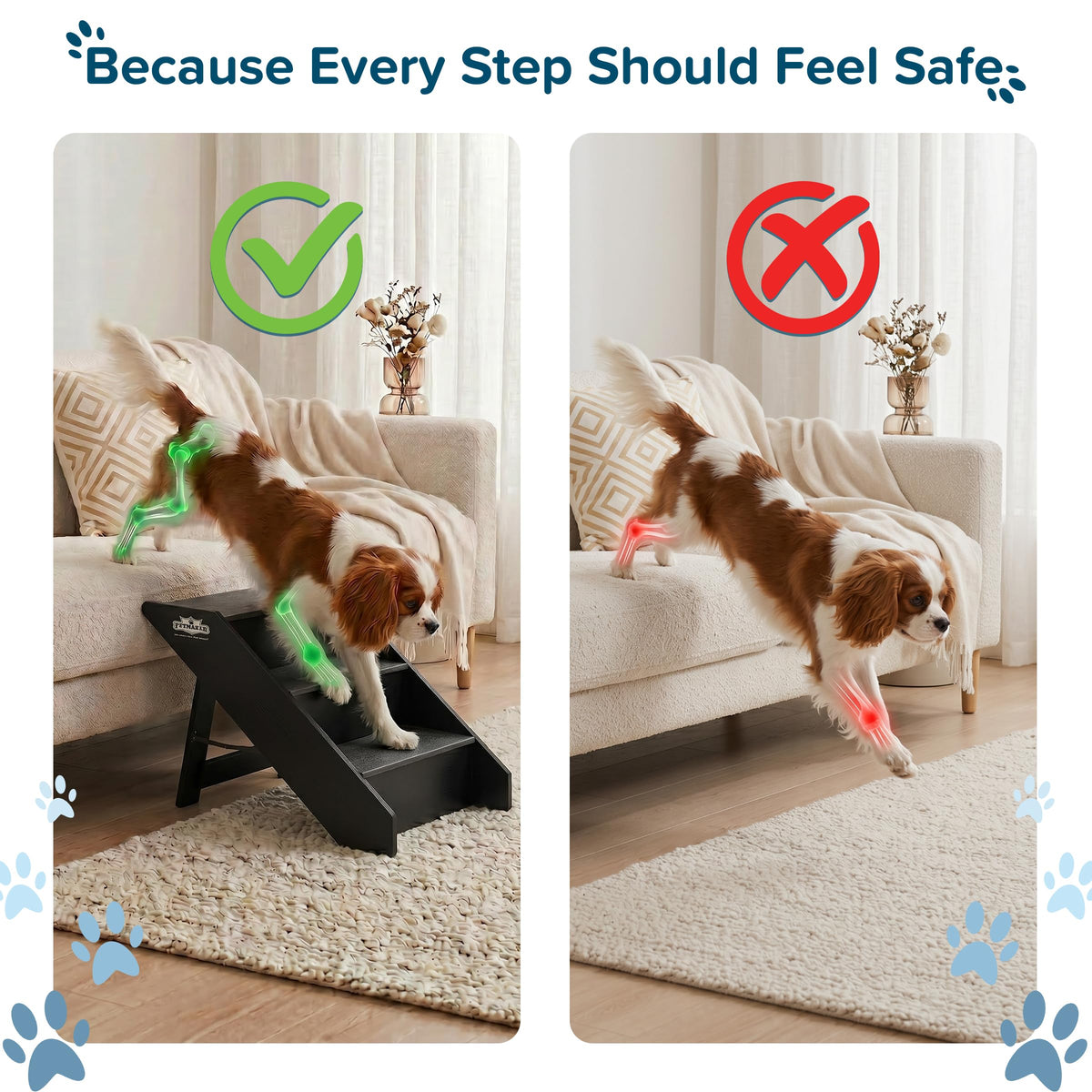 Foldable Nonslip 3-Step Pet Stairs F62295