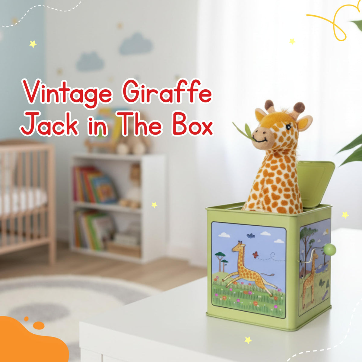 Giraffe Jack in the Box Tin Musical Toy M164124