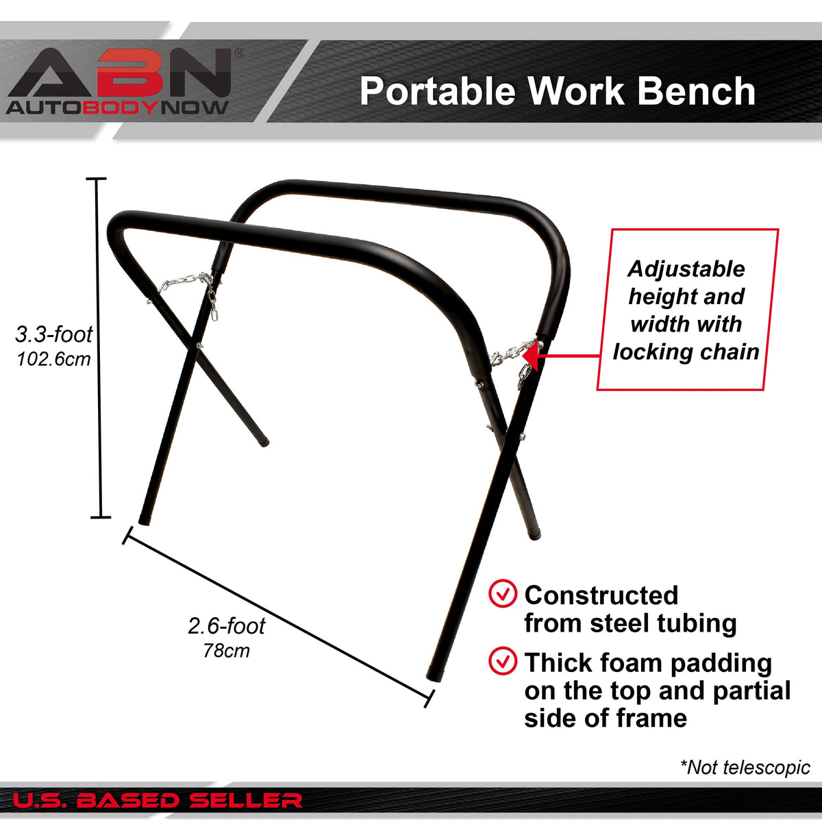 Folding Work Stand 2pk 2000lb Capacity Portable Workbench U130