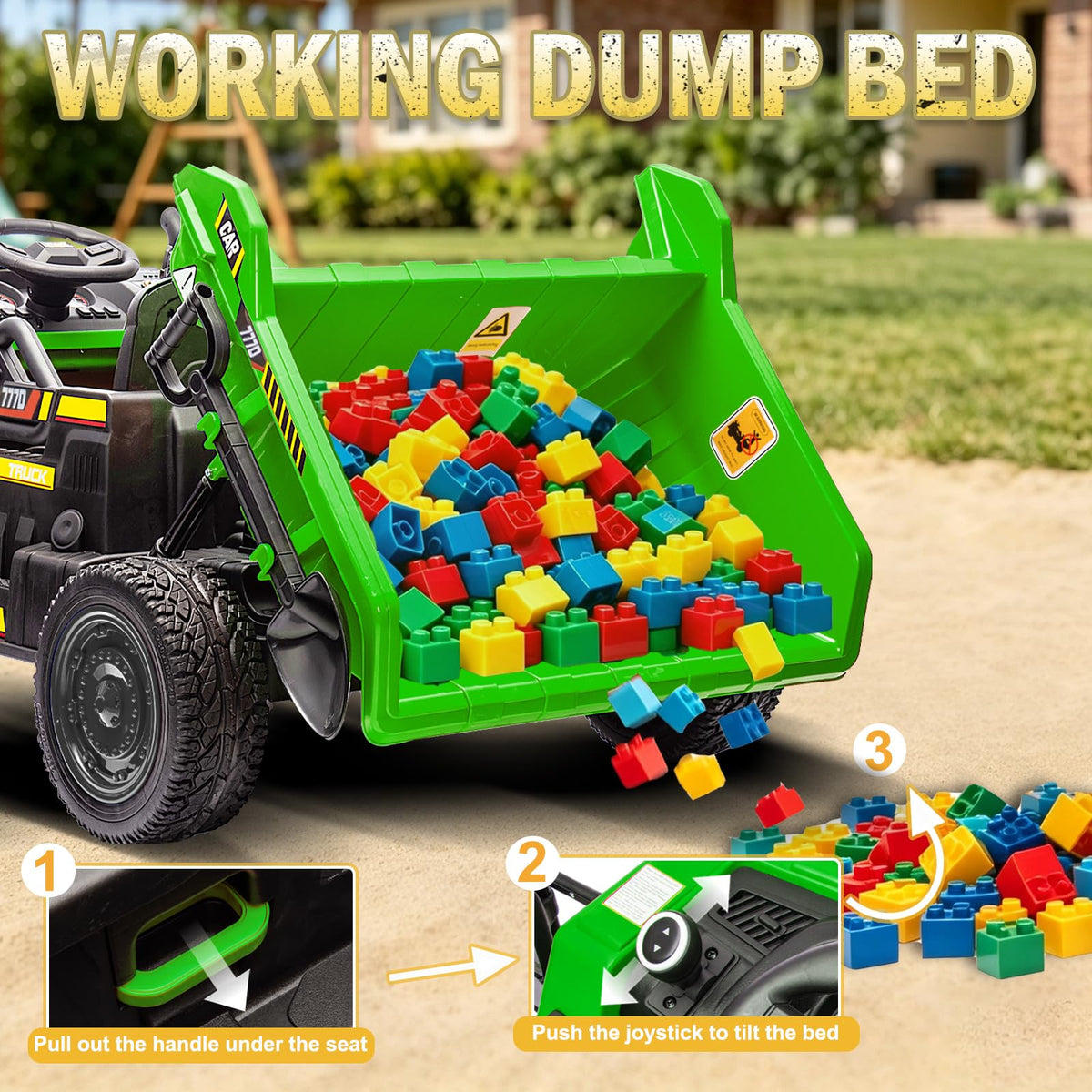 24V 2 Seater Ride on Dump Truck E139