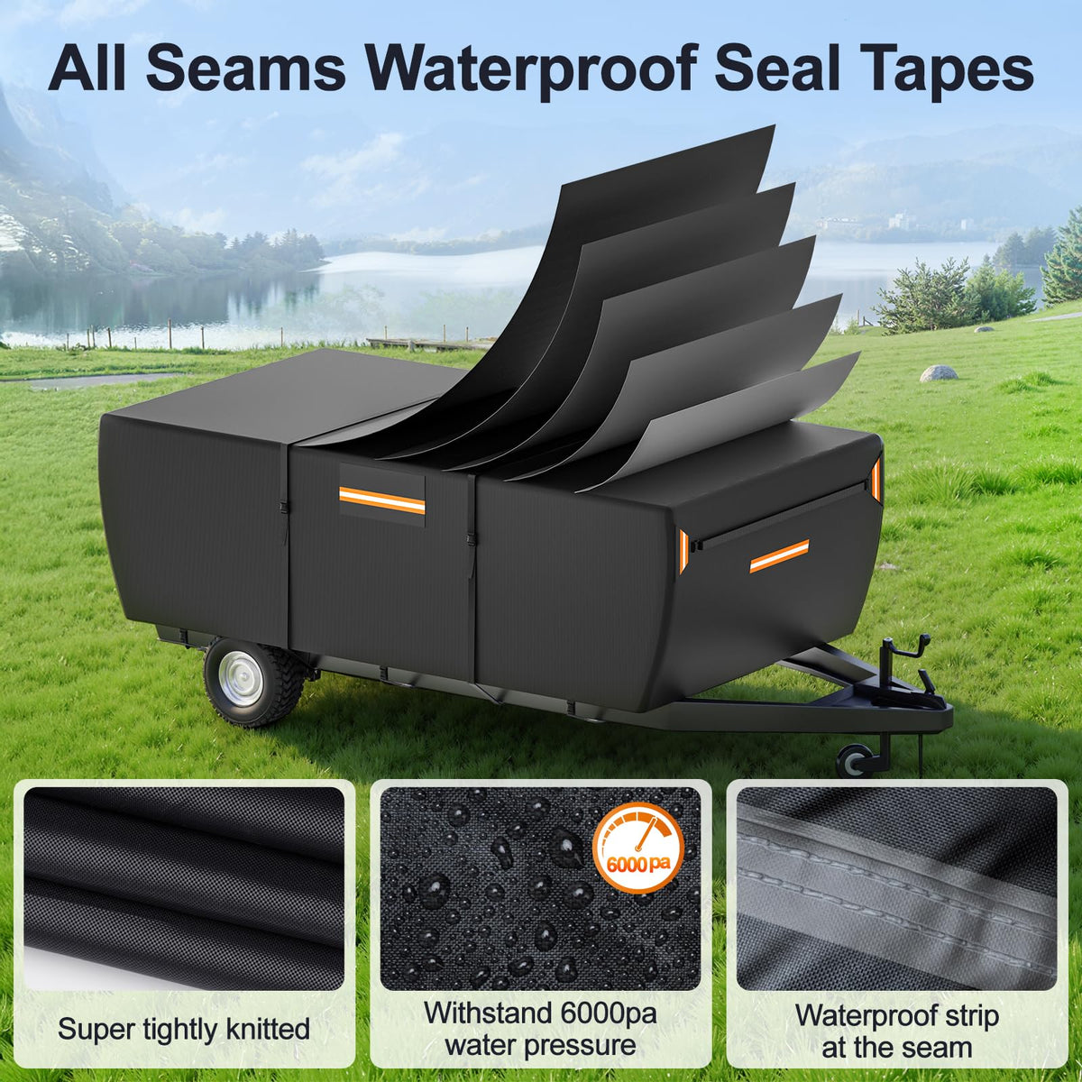 12-14 ft Pop Up Camper Cover 7 Layers Oxford Waterproof V127