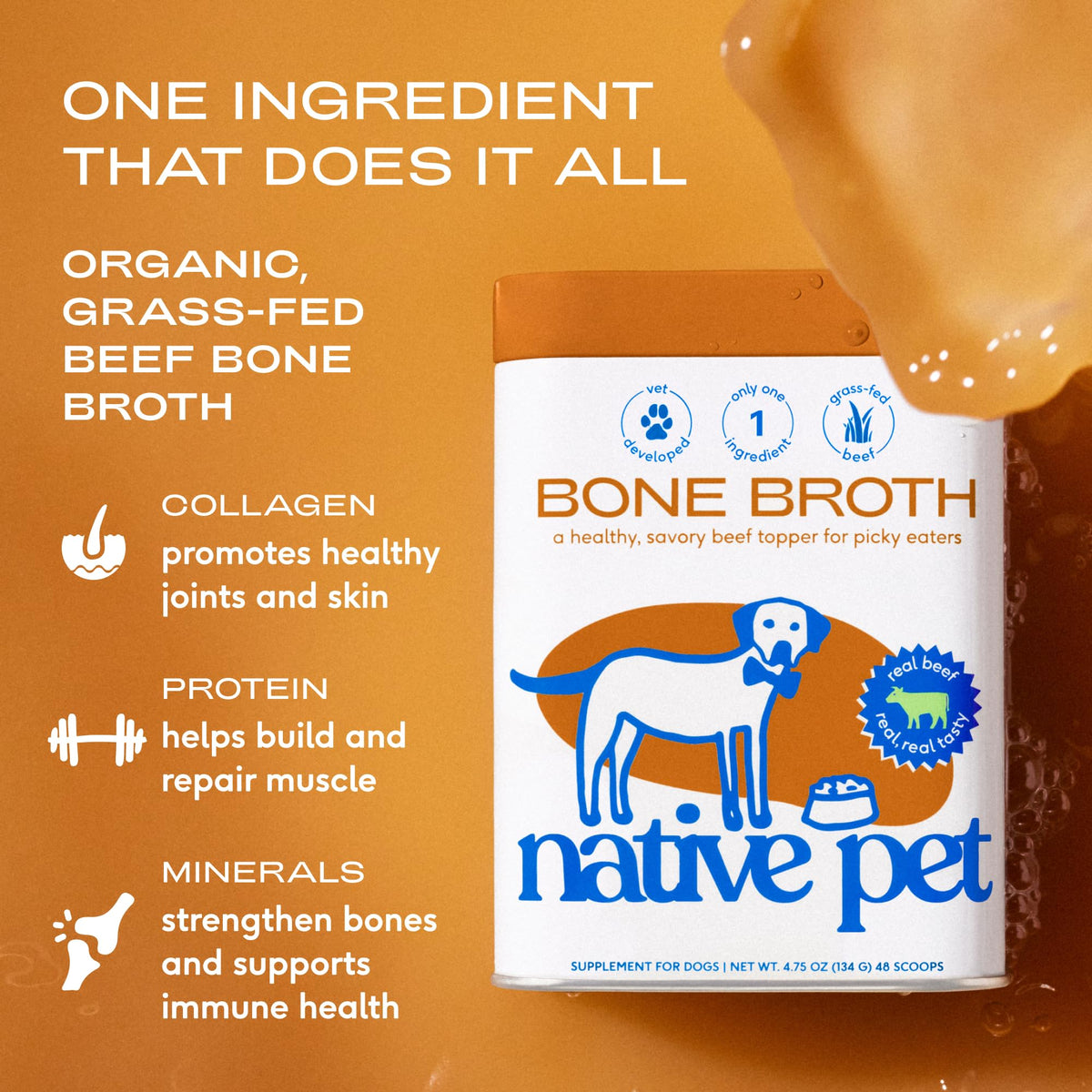 Beef Bone Broth Dog Food Topper B21064