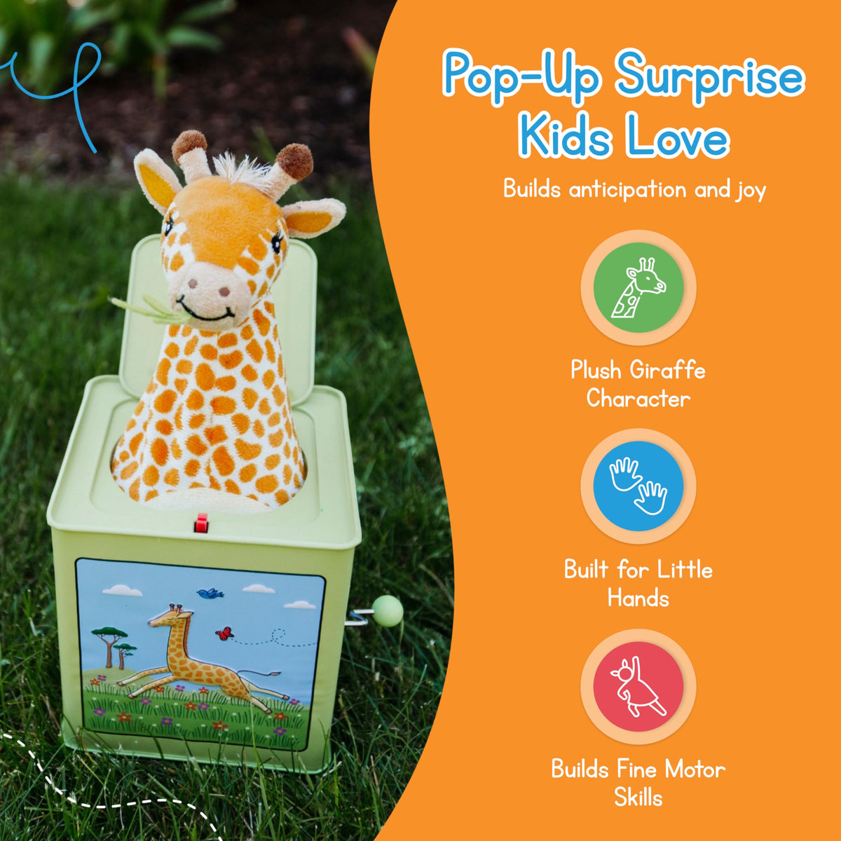 Giraffe Jack in the Box Tin Musical Toy M164124