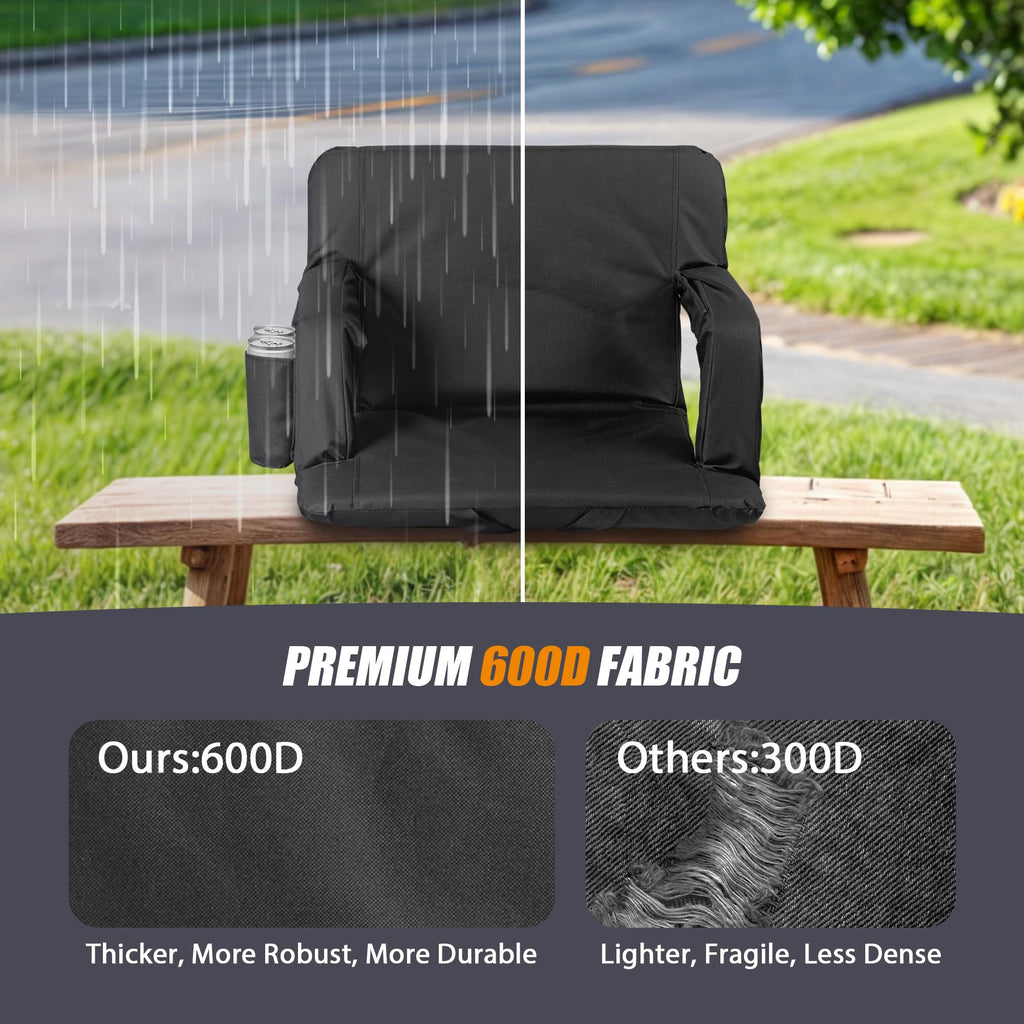 2 Pack Reclining Stadium Seat with Back Support I215