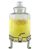 2.5 Gallon Glass Beverage Dispenser with Spigot and Stand L6000