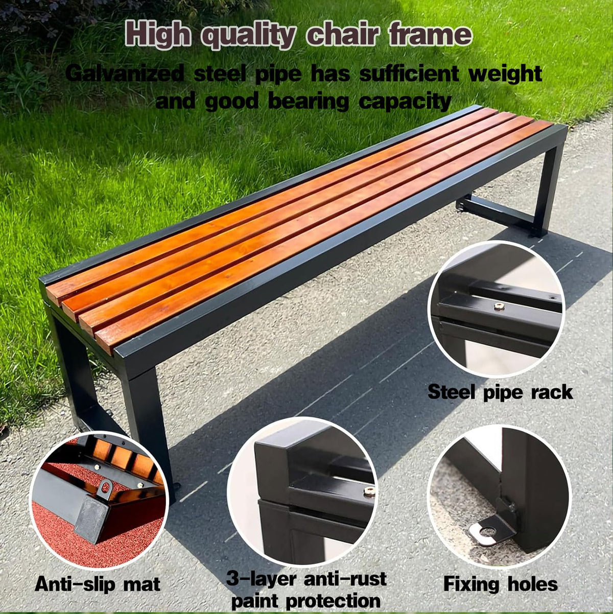Metal Garden Bench U8400