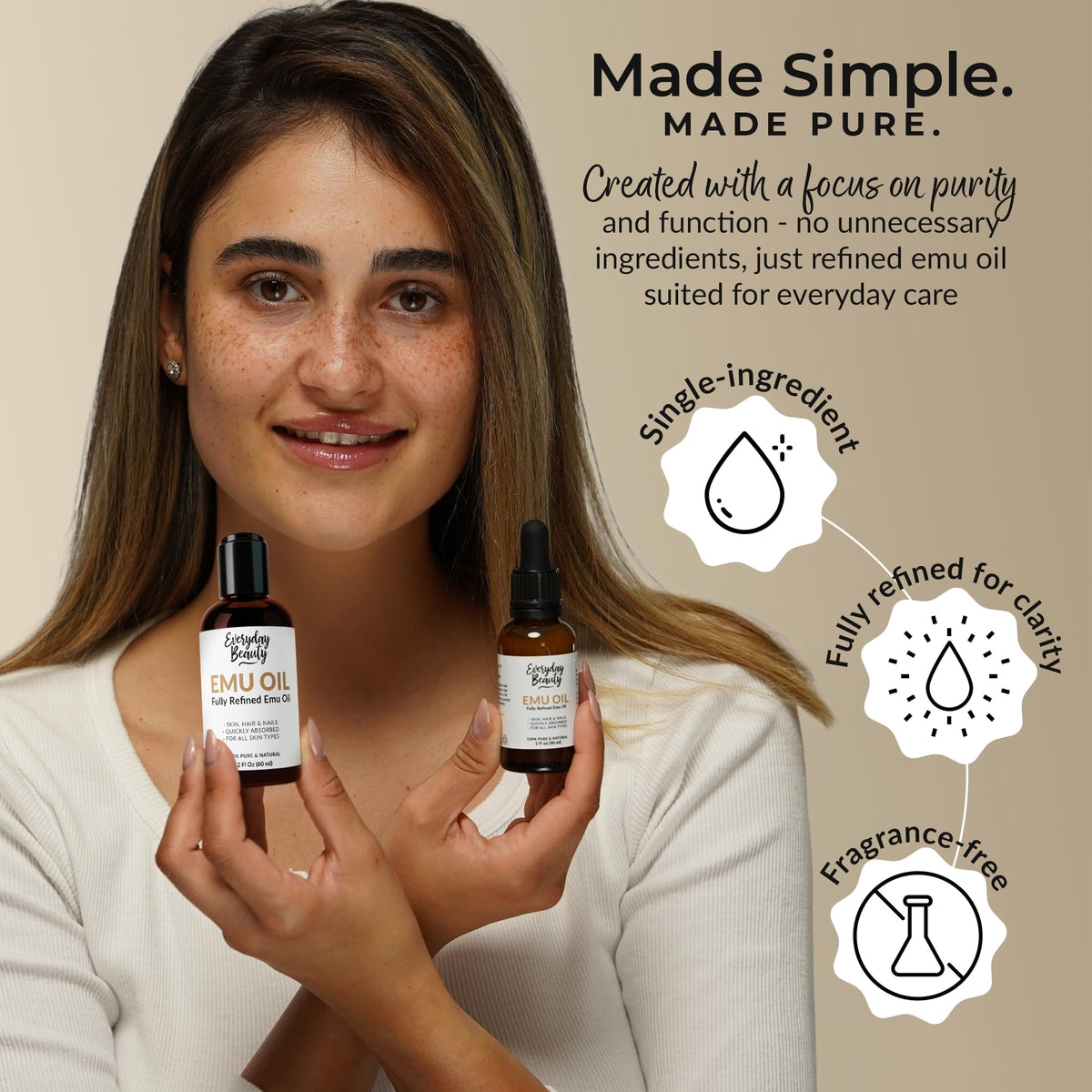 Australian Emu Oil 6X Refined 2 Fl Oz Q353