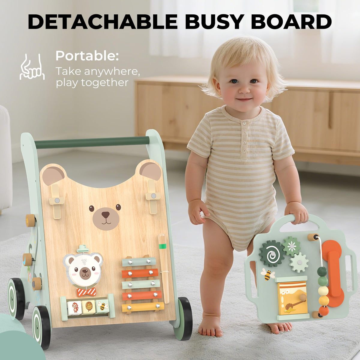 Wooden Sit-to-Stand Baby Walker J1765