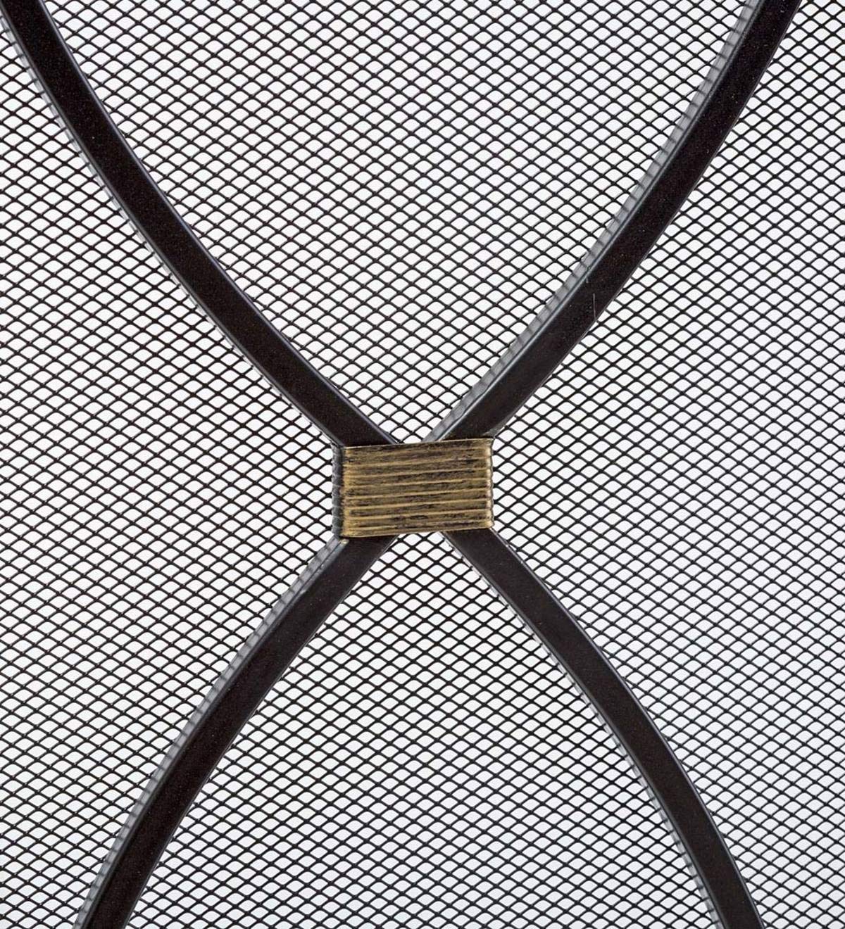 Black Metal Fireplace Screen X434