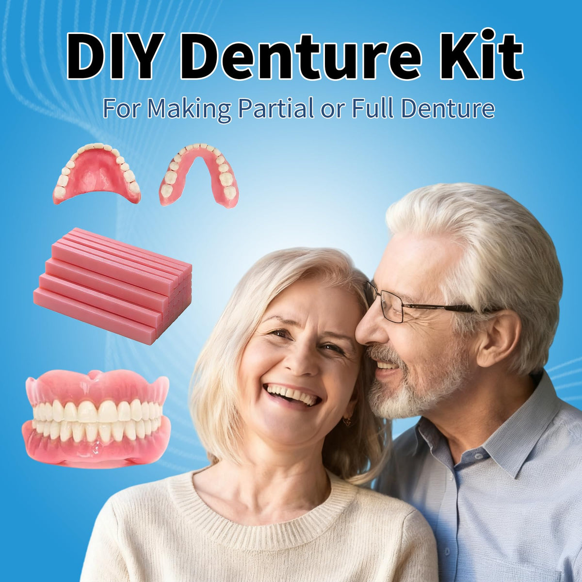 DIY Denture Full Set of Top and Bottom Fake Teeth R913