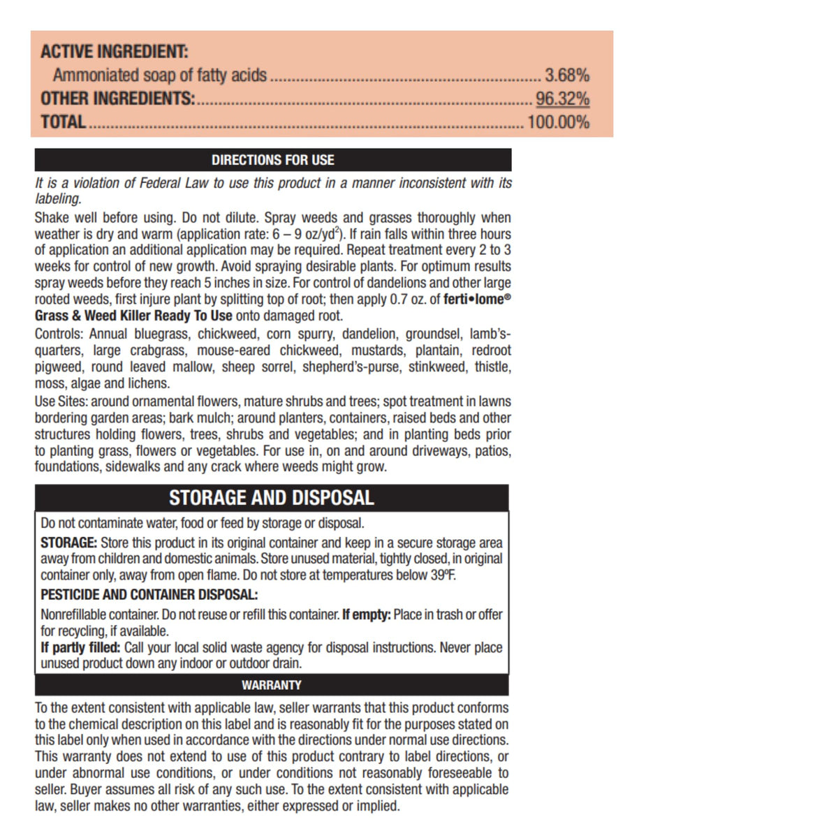 Broadleaf Weed Killer RTU, 1 gal B50068