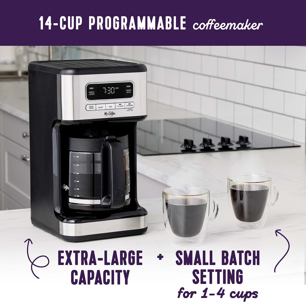 14 Cup Programmable Coffee Maker Stainless Steel Z918