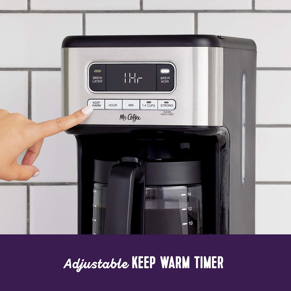 14 Cup Programmable Coffee Maker Stainless Steel Z918