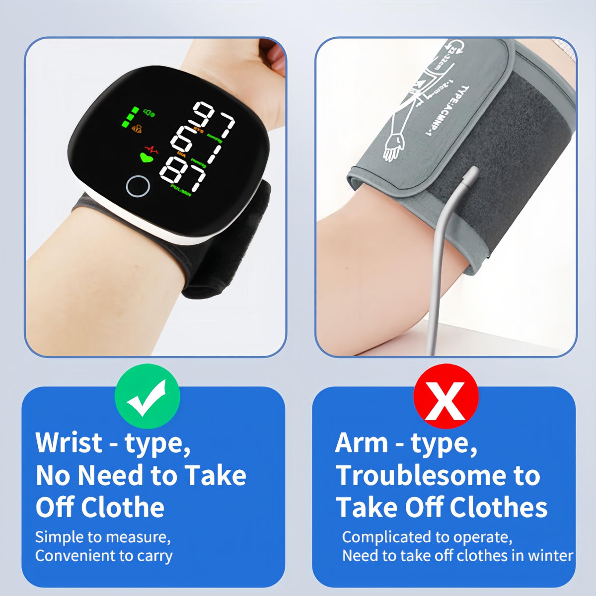 Wrist Blood Pressure Monitor with LCD Display and Voice Guide K6620
