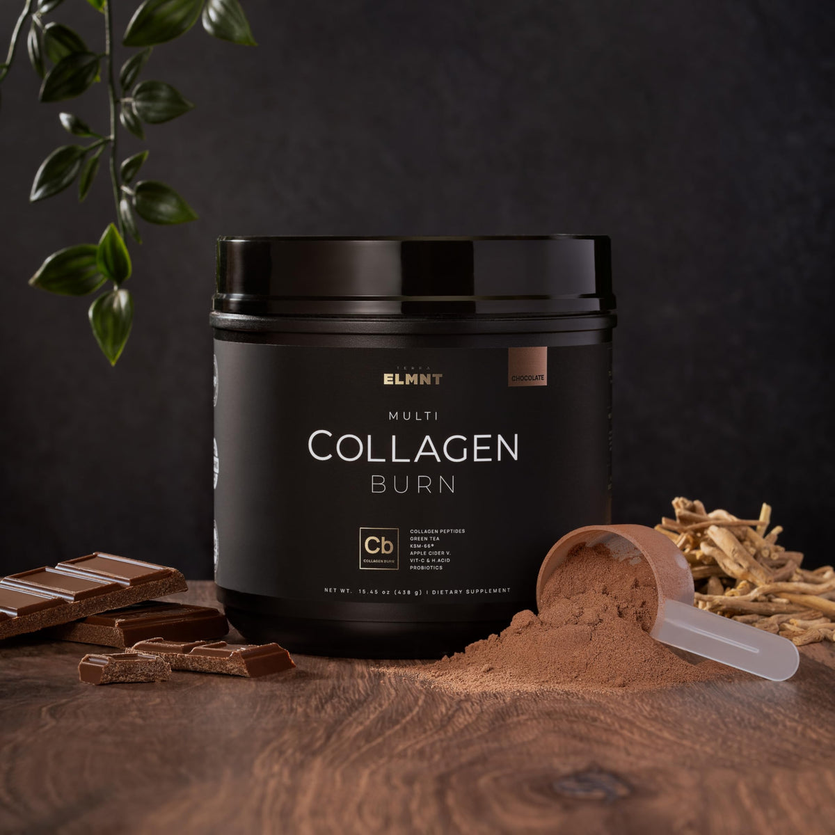 Chocolate Collagen Powder with Probiotics, Hyaluronic Acid & Biotin Z6258