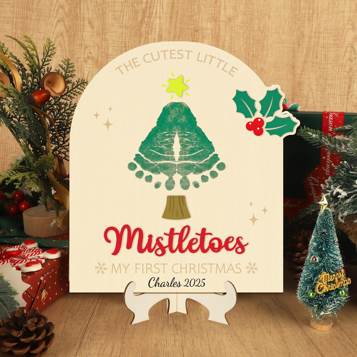 Baby's First Christmas DIY Footprint Art Card M227134