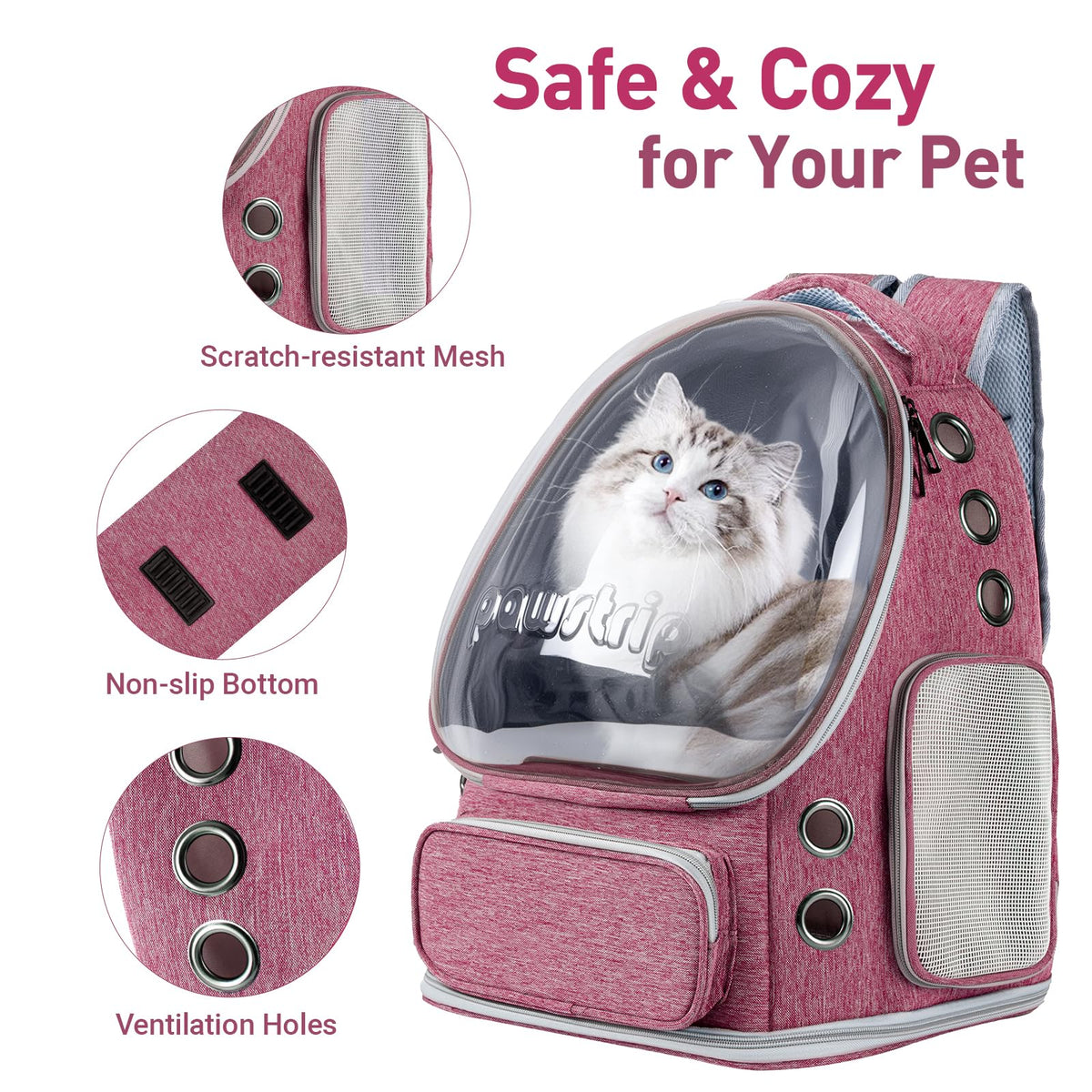 Cat Backpack Carrier Clear Bubble Window up to 15 lb K521392