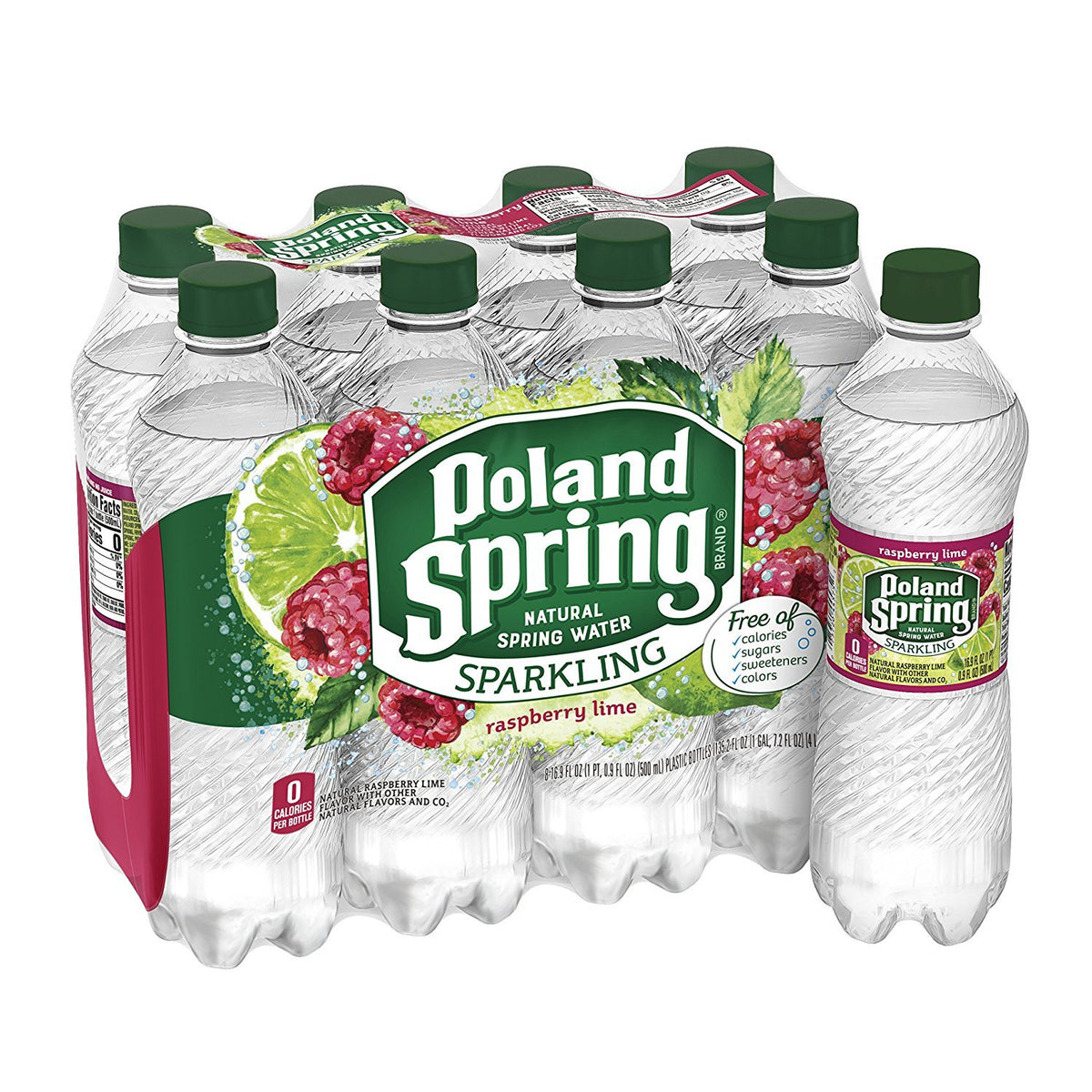 Sparkling Spring Water Raspberry Lime 16.9 Ounce Pack of 8 W329440