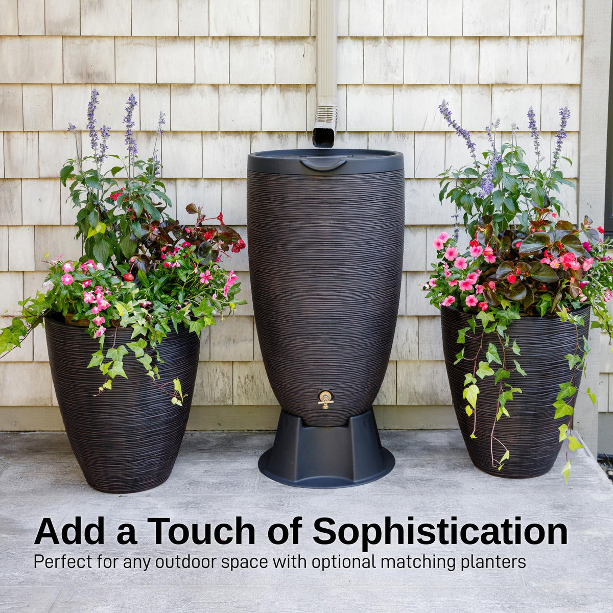 50-Gallon Rain Barrel with Stand and Removable Lid L8041